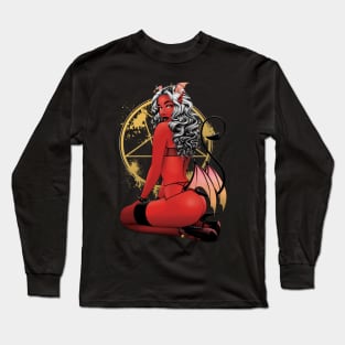 Demon Pinup Long Sleeve T-Shirt